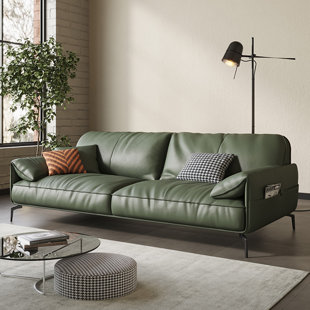 Green discount leather lounge